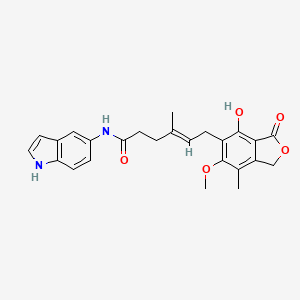 (4E)-6-(4-hydroxy-6-methoxy-7-methyl-3-oxo-1,3-dihydro-2-benzofuran-5-yl)-N-(1H-indol-5-yl)-4-methylhex-4-enamide