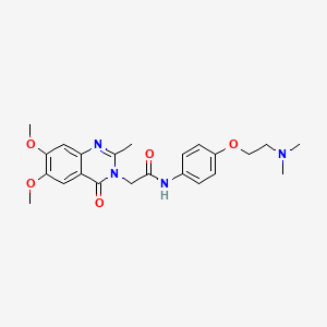 2-(6,7-dimethoxy-2-methyl-4-oxoquinazolin-3(4H)-yl)-N-{4-[2-(dimethylamino)ethoxy]phenyl}acetamide