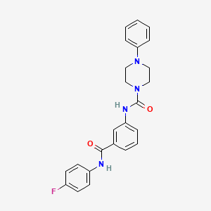 N-{3-[(4-fluorophenyl)carbamoyl]phenyl}-4-phenylpiperazine-1-carboxamide