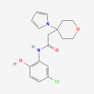 molecular formula C17H19ClN2O3 B10987029 N-(5-chloro-2-hydroxyphenyl)-2-[4-(1H-pyrrol-1-yl)tetrahydro-2H-pyran-4-yl]acetamide 