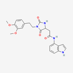 2-{1-[2-(3,4-dimethoxyphenyl)ethyl]-2,5-dioxoimidazolidin-4-yl}-N-(1H-indol-4-yl)acetamide