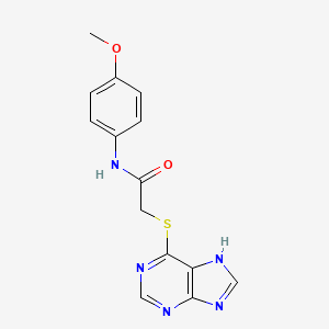 molecular formula C14H13N5O2S B10987046 N-(4-methoxyphenyl)-2-(9H-purin-6-ylsulfanyl)acetamide 