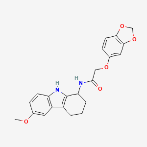 2-(1,3-benzodioxol-5-yloxy)-N-(6-methoxy-2,3,4,9-tetrahydro-1H-carbazol-1-yl)acetamide