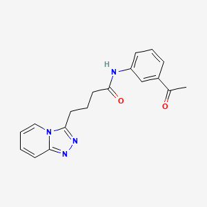 molecular formula C18H18N4O2 B10987061 N-(3-acetylphenyl)-4-([1,2,4]triazolo[4,3-a]pyridin-3-yl)butanamide 