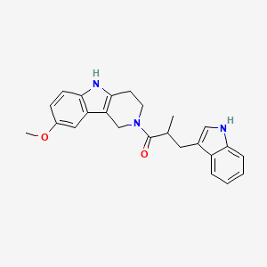 molecular formula C24H25N3O2 B10987073 3-(1H-indol-3-yl)-1-(8-methoxy-1,3,4,5-tetrahydro-2H-pyrido[4,3-b]indol-2-yl)-2-methylpropan-1-one 