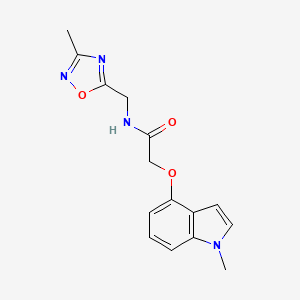 2-[(1-methyl-1H-indol-4-yl)oxy]-N-[(3-methyl-1,2,4-oxadiazol-5-yl)methyl]acetamide