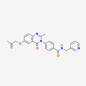 molecular formula C26H24N4O3 B10987082 4-{2-methyl-6-[(2-methylprop-2-en-1-yl)oxy]-4-oxoquinazolin-3(4H)-yl}-N-(pyridin-3-ylmethyl)benzamide 