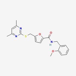 5-{[(4,6-dimethylpyrimidin-2-yl)sulfanyl]methyl}-N-(2-methoxybenzyl)furan-2-carboxamide