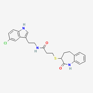 molecular formula C23H24ClN3O2S B10987086 N-[2-(5-chloro-1H-indol-3-yl)ethyl]-3-[(2-hydroxy-4,5-dihydro-3H-1-benzazepin-3-yl)sulfanyl]propanamide 