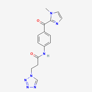 N-{4-[(1-methyl-1H-imidazol-2-yl)carbonyl]phenyl}-3-(1H-tetraazol-1-yl)propanamide