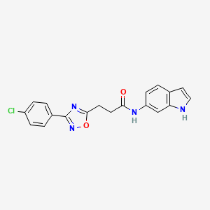 3-[3-(4-chlorophenyl)-1,2,4-oxadiazol-5-yl]-N-(1H-indol-6-yl)propanamide