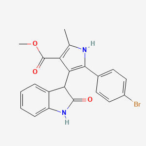 methyl 5-(4-bromophenyl)-2-methyl-4-(2-oxo-2,3-dihydro-1H-indol-3-yl)-1H-pyrrole-3-carboxylate