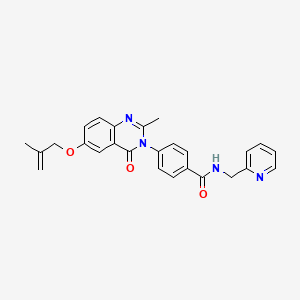 molecular formula C26H24N4O3 B10987122 4-{2-methyl-6-[(2-methylprop-2-en-1-yl)oxy]-4-oxoquinazolin-3(4H)-yl}-N-(pyridin-2-ylmethyl)benzamide 