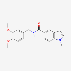 molecular formula C19H20N2O3 B10987141 N-(3,4-dimethoxybenzyl)-1-methyl-1H-indole-5-carboxamide 