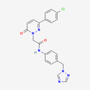 2-[3-(4-chlorophenyl)-6-oxopyridazin-1(6H)-yl]-N-[4-(1H-1,2,4-triazol-1-ylmethyl)phenyl]acetamide