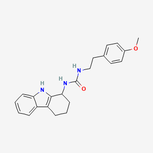 molecular formula C22H25N3O2 B10987191 1-(4-methoxyphenethyl)-3-(2,3,4,9-tetrahydro-1H-carbazol-1-yl)urea 