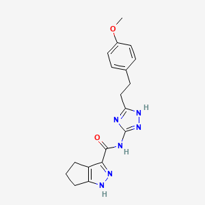 N-{5-[2-(4-methoxyphenyl)ethyl]-1H-1,2,4-triazol-3-yl}-2,4,5,6-tetrahydrocyclopenta[c]pyrazole-3-carboxamide