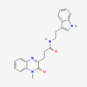 N-[2-(1H-indol-3-yl)ethyl]-3-(4-methyl-3-oxo-3,4-dihydroquinoxalin-2-yl)propanamide