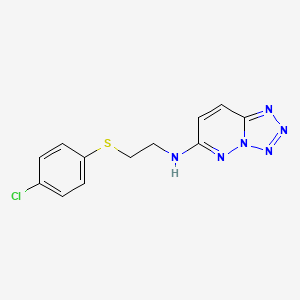 N-{2-[(4-chlorophenyl)sulfanyl]ethyl}tetraazolo[1,5-b]pyridazin-6-amine