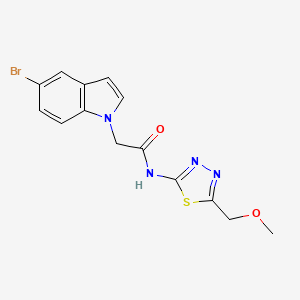 2-(5-bromo-1H-indol-1-yl)-N-[(2E)-5-(methoxymethyl)-1,3,4-thiadiazol-2(3H)-ylidene]acetamide