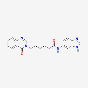 molecular formula C21H21N5O2 B10987234 N-(1H-benzimidazol-5-yl)-6-(4-oxoquinazolin-3(4H)-yl)hexanamide 