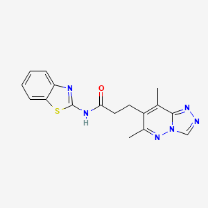 N-(1,3-benzothiazol-2-yl)-3-(6,8-dimethyl[1,2,4]triazolo[4,3-b]pyridazin-7-yl)propanamide