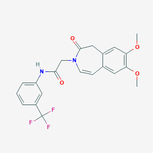 2-(7,8-dimethoxy-2-oxo-1,2-dihydro-3H-3-benzazepin-3-yl)-N-[3-(trifluoromethyl)phenyl]acetamide