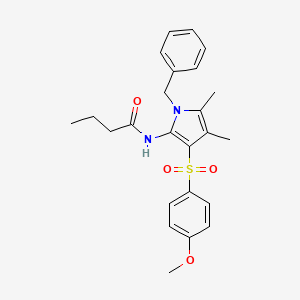 N-{1-benzyl-3-[(4-methoxyphenyl)sulfonyl]-4,5-dimethyl-1H-pyrrol-2-yl}butanamide