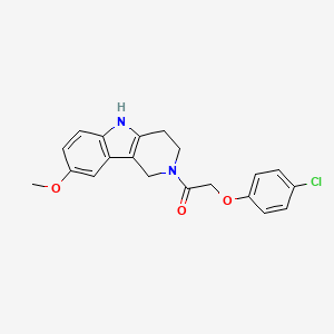 2-(4-chlorophenoxy)-1-(8-methoxy-1,3,4,5-tetrahydro-2H-pyrido[4,3-b]indol-2-yl)ethanone