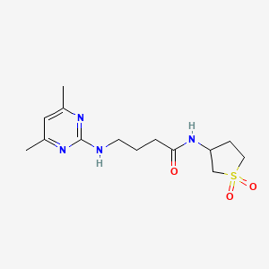 4-((4,6-dimethylpyrimidin-2-yl)amino)-N-(1,1-dioxidotetrahydrothiophen-3-yl)butanamide