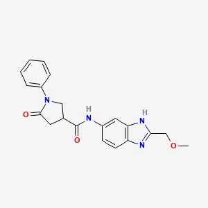 N-[2-(methoxymethyl)-1H-benzimidazol-5-yl]-5-oxo-1-phenylpyrrolidine-3-carboxamide