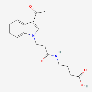 4-{[3-(3-acetyl-1H-indol-1-yl)propanoyl]amino}butanoic acid