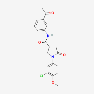 N-(3-acetylphenyl)-1-(3-chloro-4-methoxyphenyl)-5-oxopyrrolidine-3-carboxamide