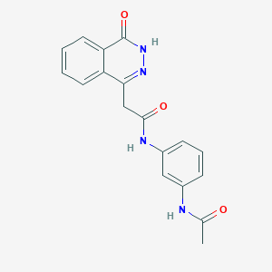 molecular formula C18H16N4O3 B10987350 N-[3-(acetylamino)phenyl]-2-(4-hydroxyphthalazin-1-yl)acetamide 