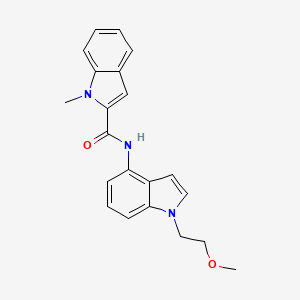 molecular formula C21H21N3O2 B10987365 N-[1-(2-methoxyethyl)-1H-indol-4-yl]-1-methyl-1H-indole-2-carboxamide 