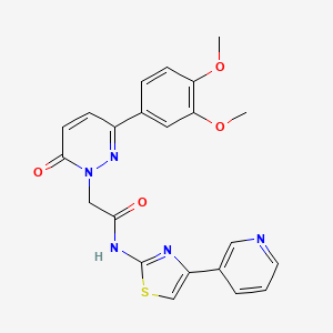 2-[3-(3,4-dimethoxyphenyl)-6-oxopyridazin-1(6H)-yl]-N-[(2Z)-4-(pyridin-3-yl)-1,3-thiazol-2(3H)-ylidene]acetamide