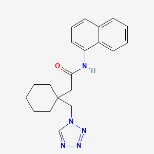 molecular formula C20H23N5O B10987381 N-(naphthalen-1-yl)-2-[1-(1H-tetrazol-1-ylmethyl)cyclohexyl]acetamide 