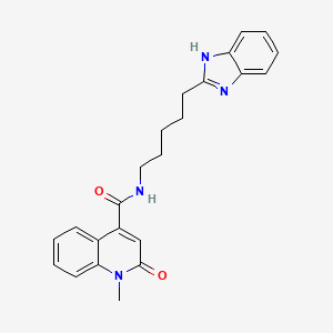 N-[5-(1H-benzimidazol-2-yl)pentyl]-1-methyl-2-oxo-1,2-dihydroquinoline-4-carboxamide