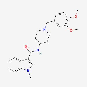 molecular formula C24H29N3O3 B10987415 N-[1-(3,4-dimethoxybenzyl)piperidin-4-yl]-1-methyl-1H-indole-3-carboxamide 