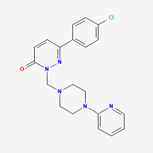 molecular formula C20H20ClN5O B10987417 6-(4-chlorophenyl)-2-{[4-(pyridin-2-yl)piperazin-1-yl]methyl}pyridazin-3(2H)-one 