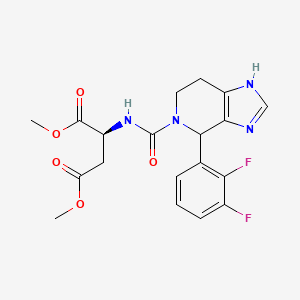 molecular formula C19H20F2N4O5 B10987420 Dimethyl (2S)-2-({[4-(2,3-difluorophenyl)-3,4,6,7-tetrahydro-5H-imidazo[4,5-C]pyridin-5-YL]carbonyl}amino)butanedioate 