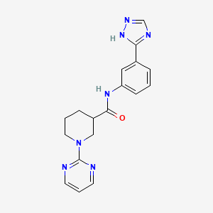 1-(pyrimidin-2-yl)-N-[3-(4H-1,2,4-triazol-3-yl)phenyl]piperidine-3-carboxamide