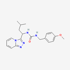 1-(4-Methoxybenzyl)-3-[3-methyl-1-([1,2,4]triazolo[4,3-a]pyridin-3-yl)butyl]urea