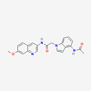 molecular formula C22H20N4O3 B10987447 2-[4-(acetylamino)-1H-indol-1-yl]-N-(7-methoxyquinolin-3-yl)acetamide 