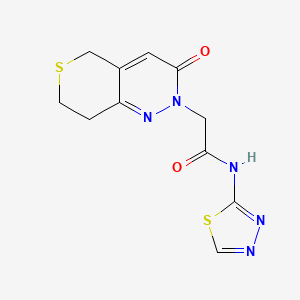 2-(3-oxo-3,5,7,8-tetrahydro-2H-thiopyrano[4,3-c]pyridazin-2-yl)-N-(1,3,4-thiadiazol-2-yl)acetamide