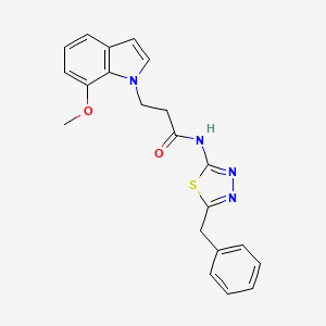 N-(5-benzyl-1,3,4-thiadiazol-2-yl)-3-(7-methoxy-1H-indol-1-yl)propanamide