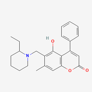 molecular formula C24H27NO3 B10987464 6-[(2-ethylpiperidin-1-yl)methyl]-5-hydroxy-7-methyl-4-phenyl-2H-chromen-2-one 