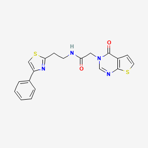 2-(4-oxothieno[2,3-d]pyrimidin-3(4H)-yl)-N-[2-(4-phenyl-1,3-thiazol-2-yl)ethyl]acetamide