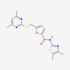 5-{[(4,6-dimethylpyrimidin-2-yl)sulfanyl]methyl}-N-(4,5-dimethyl-1,3-thiazol-2-yl)furan-2-carboxamide