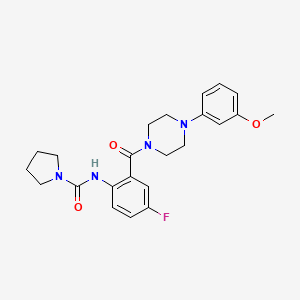 N-(4-fluoro-2-{[4-(3-methoxyphenyl)piperazin-1-yl]carbonyl}phenyl)pyrrolidine-1-carboxamide